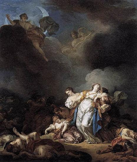 Anicet-Charles-Gabriel Lemonnier Niobe and her children killed by Apollo et Artemis oil painting image